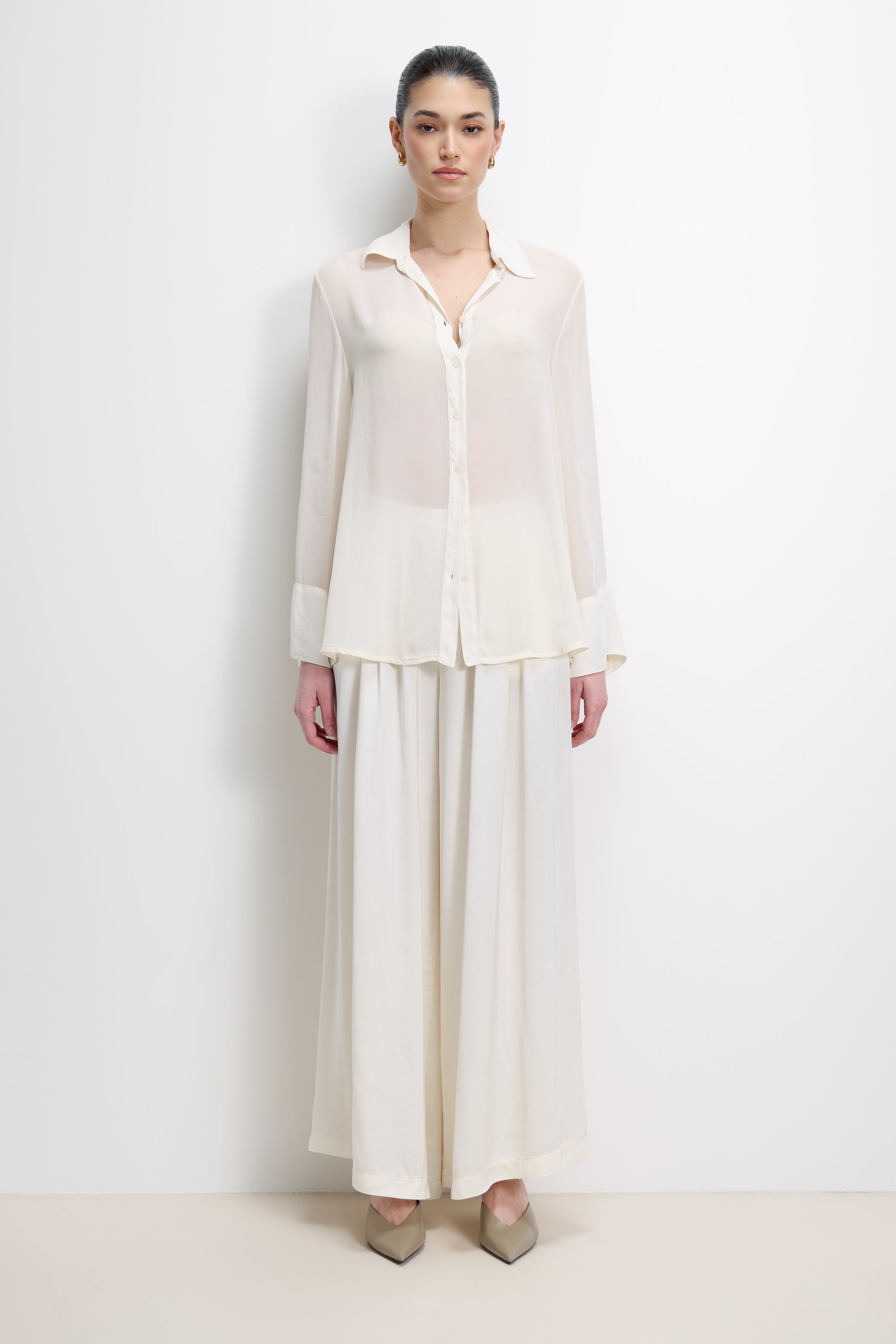 Francesca Sheer Shirt | Ivory