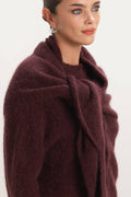 Evie Triangle Maxi Scarf | Amethyst Plum | Alpaca-Wool Blend