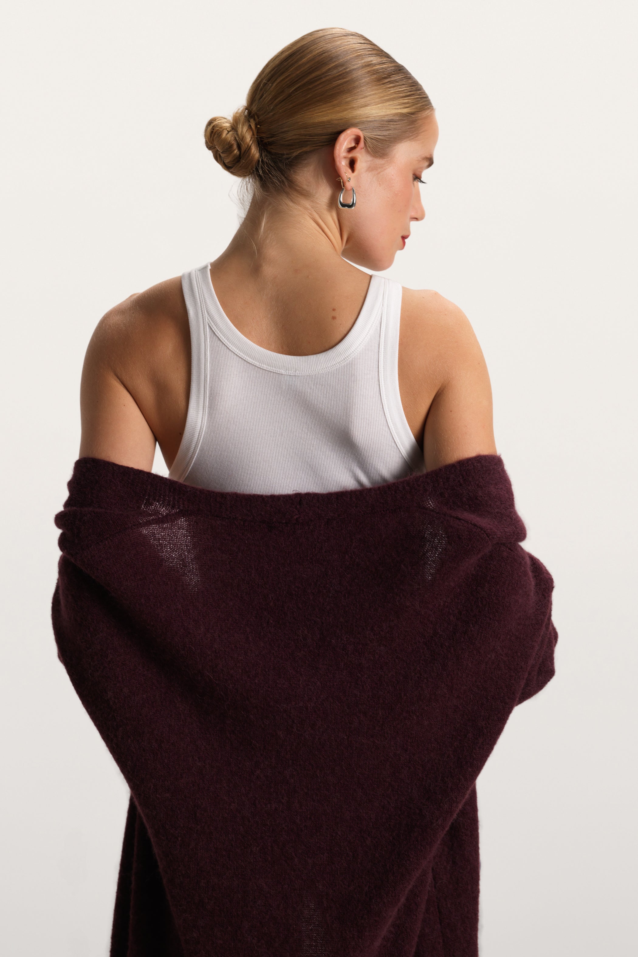 Yasmin Open Cardigan | Amethyst Plum | Alpaca Blend