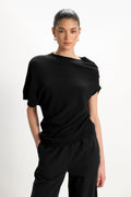Vivienne Asymmetric Knit | Black