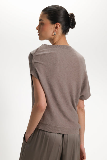 Vivienne Asymmetric Knit | Mink